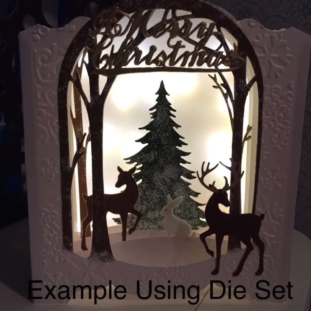 Sizzix Christmas Shadow Box Thinlets Die Set Courtney Chilson